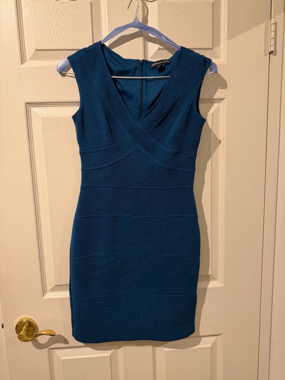 American Living Teal Sleeveless Sheath Dress